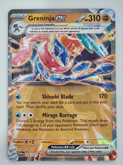 Pokemon TCG: Twilight Masquerade - Greninja ex (106/167) DOUBLE RARE, MINT - Image 1