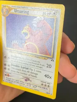 ENGLISH POKEMON URSARING 34/75 RARE WIZARDS NEO DISCOVERY - VG - Image 3