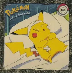 Pokemon Serie 1 Sticker Original 1999 Numero G08 Or Pikachu Paillettes G 08 - Image 1