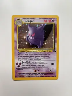 Gengar 5/62 Pokemon Card TCG Fossil Set Unlimited Holo Rare LP/NM - Image 1