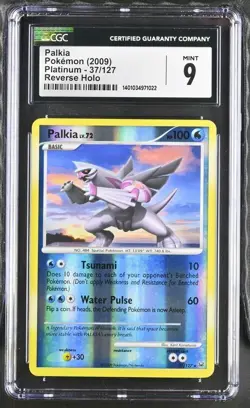 Pokemon Palkia 37/127 Reverse Holo Platinum Base - CGC 9 - Image 1