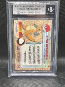 2000 topps Pokemon TV Animation Edition Series 3 Holo Foil #149 Dragonite BGS 8 - Image 2