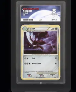 2010 POKEMON HEARTGOLD & SOULSILVER UNDAUNTED #7 SCIZOR-HOLO ACE 8 POP 2 - Image 1