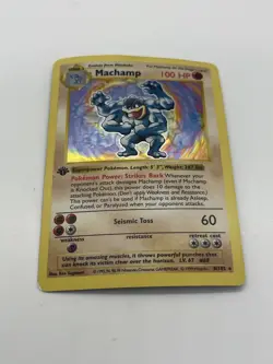 Pokemon TCG Machamp Base Set 8/102 Holo 1st Edition Shadowless Holo Rare - Image 1