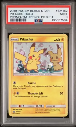 2019 POKEMON SM BLACK STAR PROMO TEAM UP SINGLE PACK BLISTERS PIKACHU-HOLO PSA 9 - Image 1