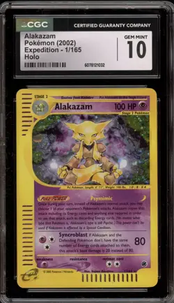 Pokemon Alakazam Expedition Holo Rare #1 CGC 10 Gem Mint - Image 1