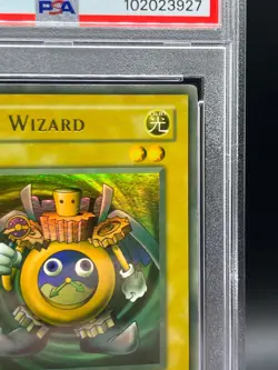 Yu-Gi-Oh! TIME WIZARD MRD-065 1st Ed PSA 9 MINT NA MISPRINT MAX FADED - Image 3