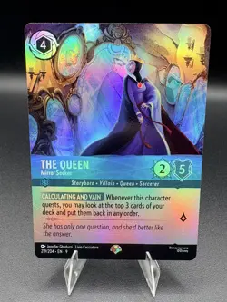Disney Lorcana Fabled THE QUEEN Mirror Seeker Epic Foil #219/204 - Image 1