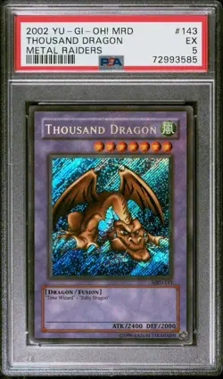 Thousand Dragon MRD-143 Metal Raiders Unlimited Secret Rare Card HOLO Bleed 🩸 - Image 1