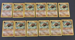 Kabuto 50/62 Fossil 1999 WOTC Pokemon Card Lot GOOD/PLAYED x12 - Image 1