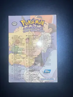 Pokemon 1999 Topps Checklist Card - Image 4
