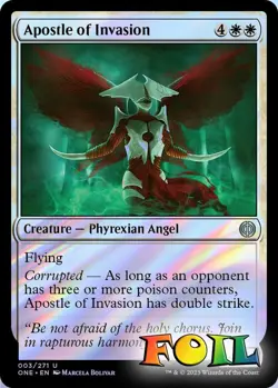 Apostle of Invasion 3 MTG Phyrexia: All Will Be One Uncommon NP Foil - Image 1