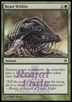 Beast Within 1x FOIL NPH MTG New Phyrexia Uncommon MINT green - Image 1
