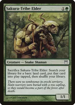 Sakura-Tribe Elder 1x FOIL CHK MTG Champions of Kamigawa Common MINT green - Image 1