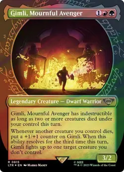 MTG - Gimli, Mournful Avenger - Surge Foil Showcase - Lord of the Rings - Magic - Image 1