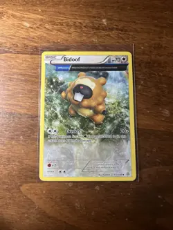 Pokemon TCG Bidoof Primal Clash 117/160 Holo Uncommon - Image 1