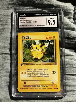 1999 Pokemon Jungle 1st Edition Pikachu CGC 9.5 GEM MINT #60 - Image 1