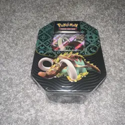 Pokemon Paldean Fates Great Tusk ex Tin (4 Packs) New Sealed English NEW SEALED - Image 1