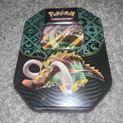 Pokemon Paldean Fates Great Tusk ex Tin (4 Packs) New Sealed English NEW SEALED - Image 2