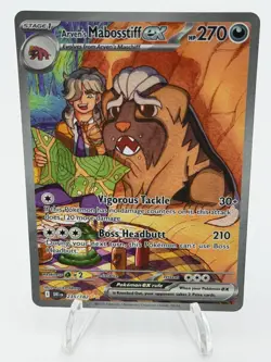 Pokemon TCG Arven's Mabosstiff EX #235/182 Sv10: Destined Rivals NM - Image 1