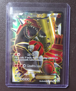 Pokemon TCG Groudon-EX Holofoil Ultra Rare 2015 textured full art - Image 1
