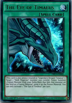 Yugioh The Eye of Timaeus DRL3-EN045 1st Edition Ultra Rare NM - Image 1