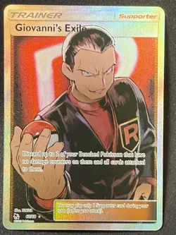 Giovanni's Exile FULL ART HOLO RARE 67/68 (NM/M) Hidden Fates Pokemon Card - Image 1