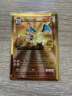 Charizard 4/102 Pokemon Celebrations Gold Metal Card Ultra Premium Collection NM - Image 1