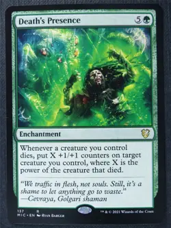 Death's Presence - Mtg Card #4GL - Image 1