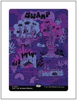 1x Swamp, 1947, Flower Power Secret Lair - Ashley Dreyfus, Magic MTG NM - Image 1