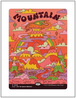 1x Mountain, 1948, Flower Power Secret Lair - Ashley Dreyfus, Magic MTG NM - Image 1