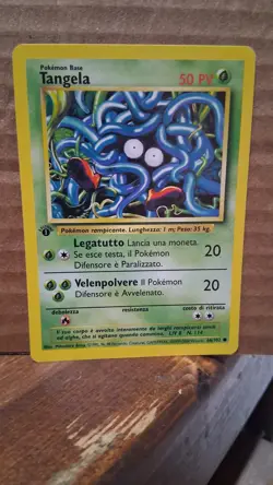 Pokemon TCG Tangela Base Set 1st Edition Near Mint Condition ITALIAN VERSION - Image 1