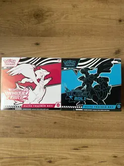Pokemon TCG Black Bolt and White Flare ETB Bundle - Set | Sealed & Brand New ✅ - Image 1