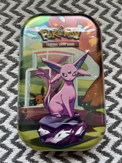 Pokemon Scarlet & Violet Prismatic Evolutions Mini Tin Espeon New Sealed💥 - Image 1