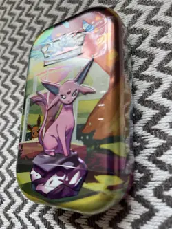 Pokemon Scarlet & Violet Prismatic Evolutions Mini Tin Espeon New Sealed💥 - Image 3
