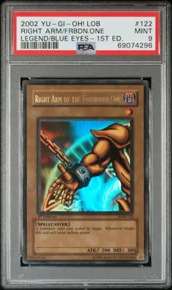 Yu-Gi-Oh! Right Arm Of The Forbidden One 1st Ed Lob-122 PSA 9 WAVY - Image 1