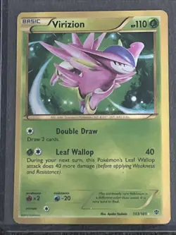 Pokemon TCG Virizion Plasma Blast Secret Rare Card 103/101 - Image 1