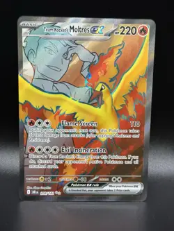 Pokemon Team Rocket’s Moltres ex 208/182 Destined Rivals Ultra Rare Holo NM - Image 1