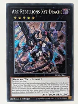 Arc-Rebellions-XYZ-Drache PHRA-DE041 Secret Rare Deutsch NM YUGIOH - Image 1