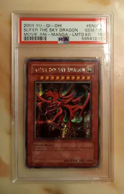 Yu-Gi-Oh 2004 Slifer The Sky Dragon PSA 10 GEM MINT YMA-EN001 Secret Rare! - Image 1