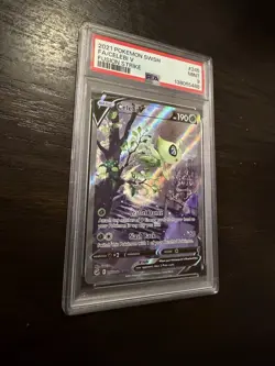 PSA 9 MINT Celebi V 245/264 Alternate Art SWSH08 Fusion Strike Pokemon Card - Image 1