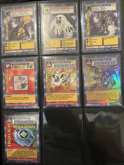 106 Vintage Digimon Cards From ST/BO Sets With 1st Editions, Holos, and Megas - Image 1