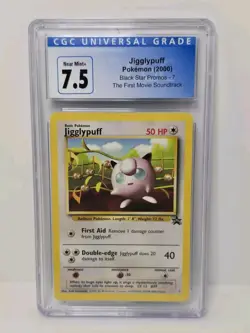 CGC 7.5 2000 Black Star Promo Jigglypuff 7 Non-HOLO Pokemon Card - Image 1
