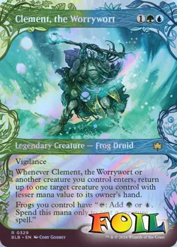Clement, the Worrywort (Showcase) 0329 MTG Bloomburrow Rare NP Foil - Image 1