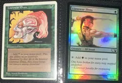 Llanowar Elves MTG 4th Edition And M11 Foil Mtg Magic The Gathering (2) - Image 1