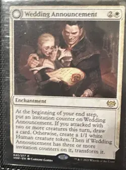 Wedding Announcement Art Vow NM MTG Magic The Gathering - Image 1