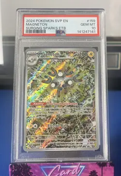 2024 POKEMON SVP EN-SV BLACK STAR PROMO #159 MAGNETON PSA 10 - Image 1