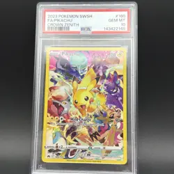 2023 POKEMON SWORD & SHIELD CROWN ZENITH #160 FULL ART/PIKACHU PSA 10 - Image 1