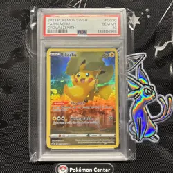2023 POKEMON SWORD & SHIELD CROWN ZENITH #GG30 FULL ART/PIKACHU PSA 10 - Image 1