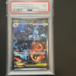2025 POKEMON PFL EN | MEGA CHARIZARD X EX | SPECIAL ILLUSTRATION RARE #125 PSA 9 - Image 1